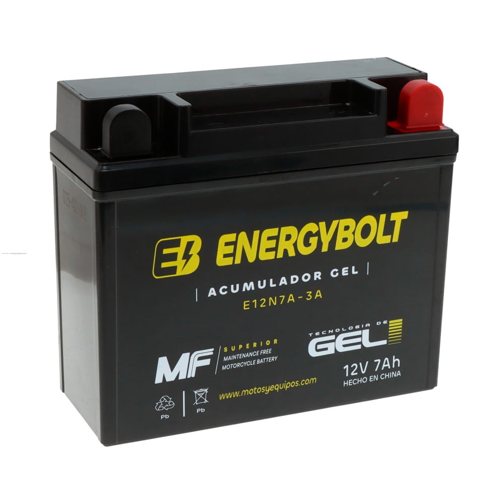 Acumulador Gel Energybolt E12N7A-3A (12N7A-3A)