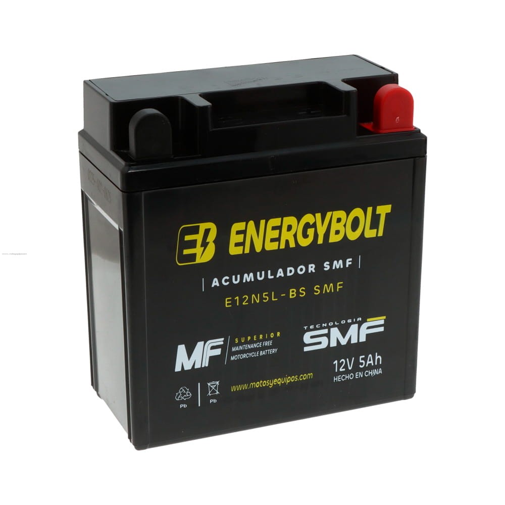 Acumulador Sellado Energybolt E12N5L-BS Smf (YB5L-B)(12N5-3B)