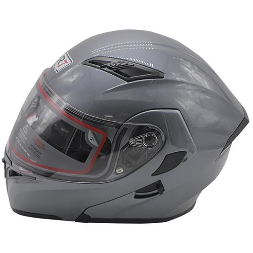 Casco Abatible R7 RACING Unscarred Solid Doble Mica Dot M Gris