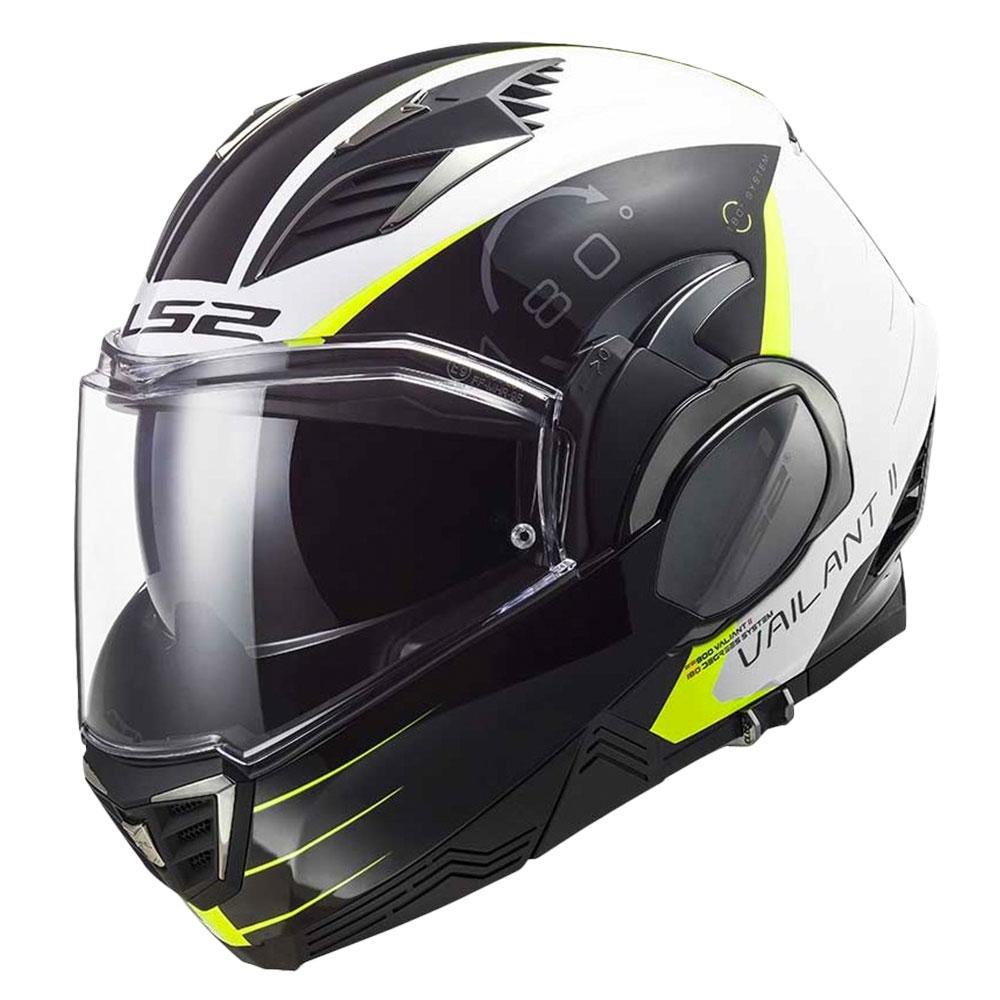 Casco Abatible LS2 Valiant II Codex S BCO/NGO FF900