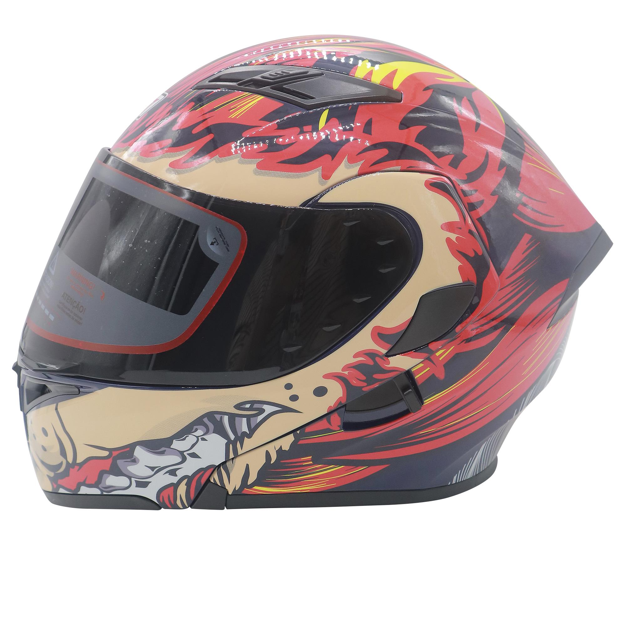 Casco Abatible R7 RACING Unscarred Werewolf Doble Mica Dot XXL NJA/MOR/BCO