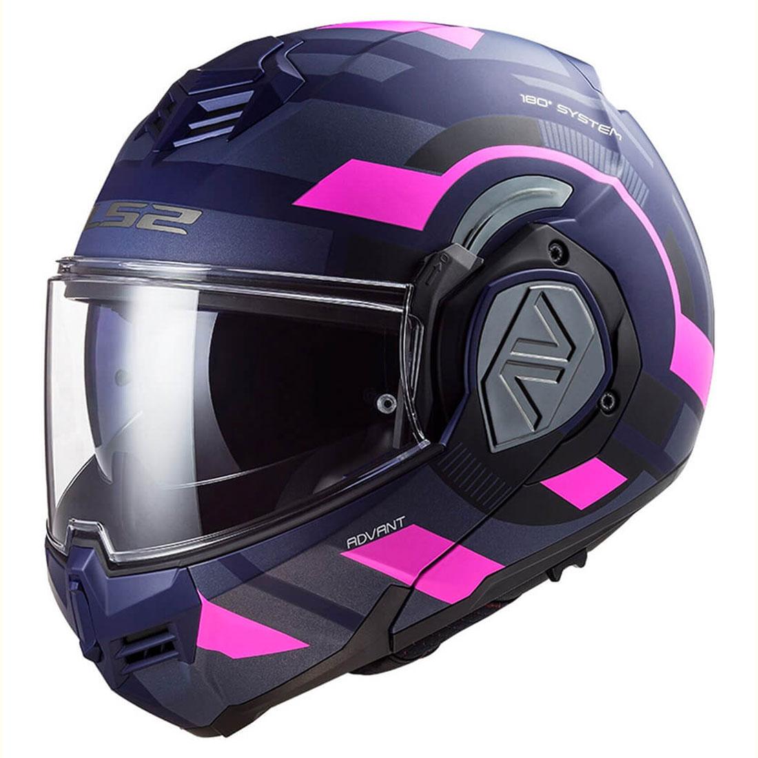 Casco Abatible LS2 Advant Velum XS AZL/ROS FLUO/MATE FF906