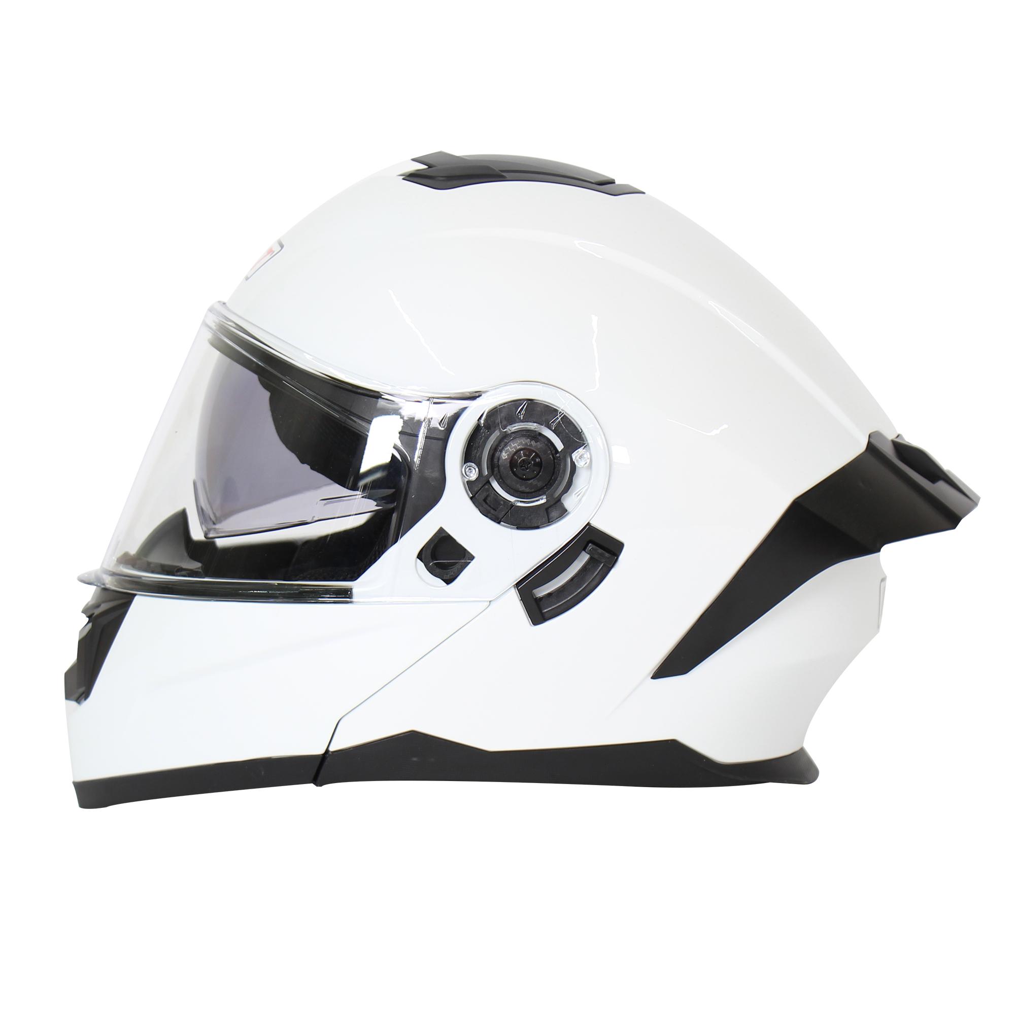 Casco Abatible R7 RACING Alfa Doble Mica Dot S Blanco