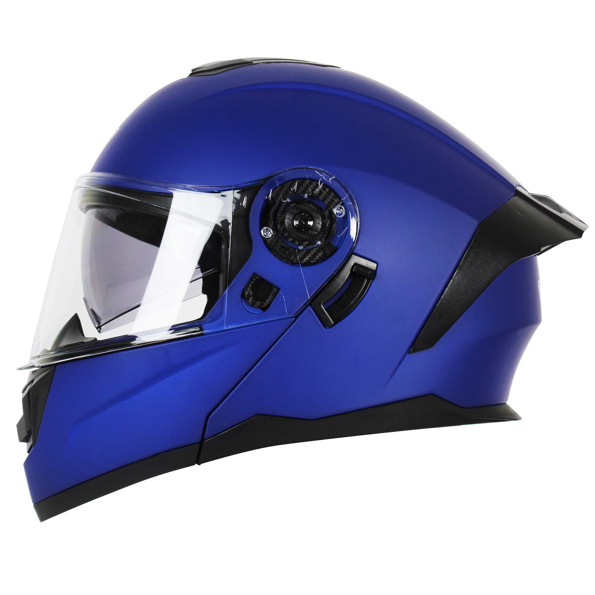 Casco Abatible R7 RACING Alfa Doble Mica Dot S Azul Mate