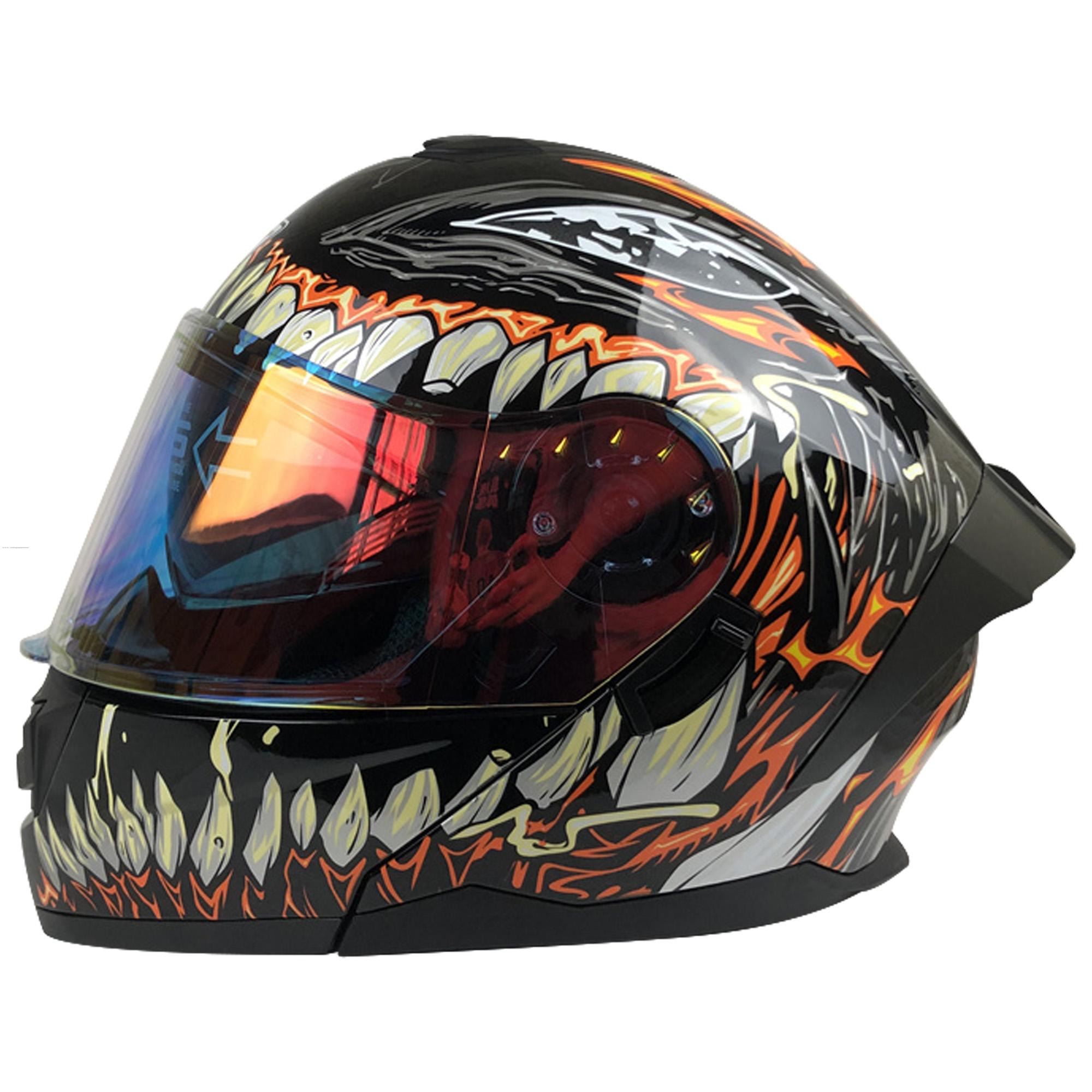 Casco Abatible R7 RACING Alfa Doble Mica Dot M Mutation (MICA Premium Night Vision