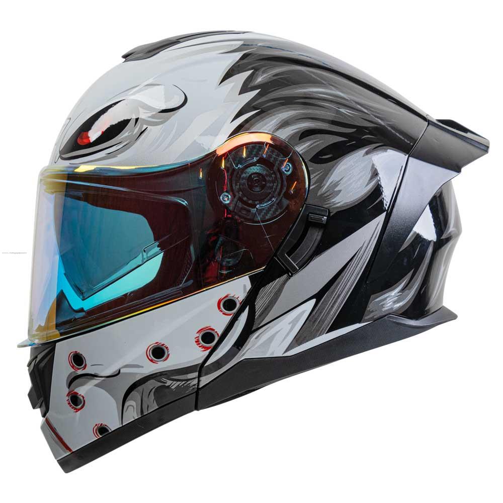 Casco Abatible R7 RACING Alfa Doble Mica Dot Wizard