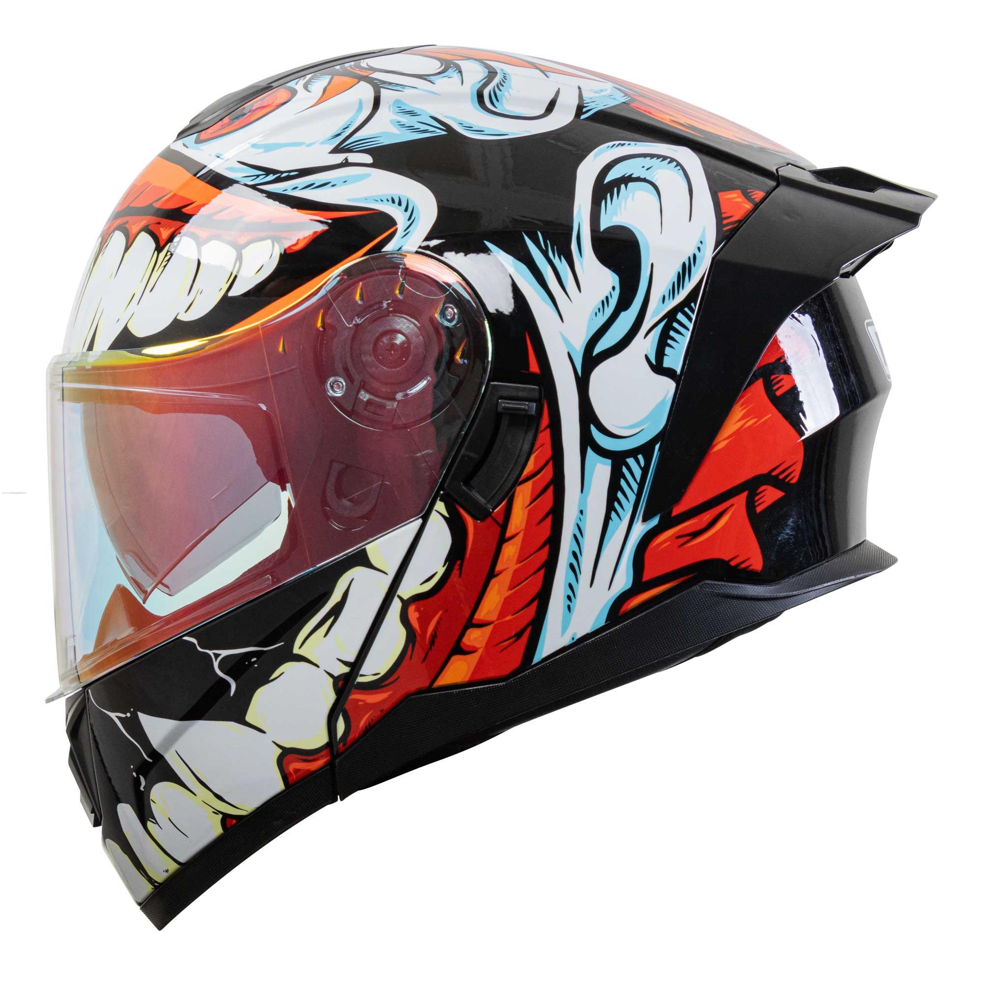 Casco Abatible R7 RACING Alfa Doble Mica Dot Deformation