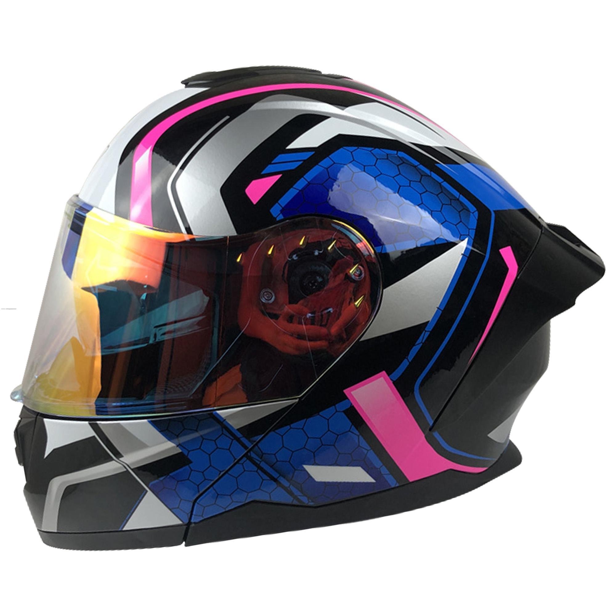 Casco Abatible R7 RACING Alfa Doble Mica Dot Dobia