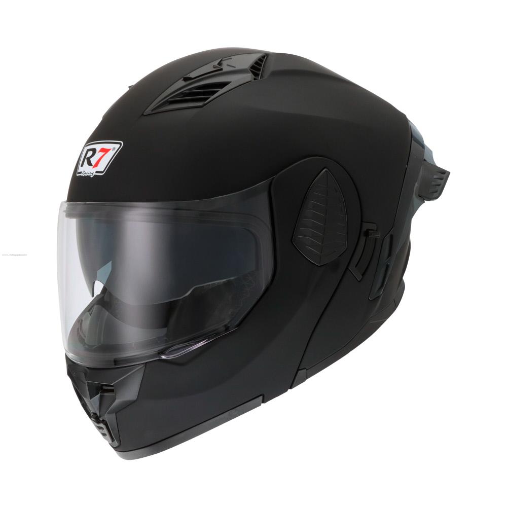 Casco Abatible R7 RACING Shell Doble Mica Dot L Negro Mate
