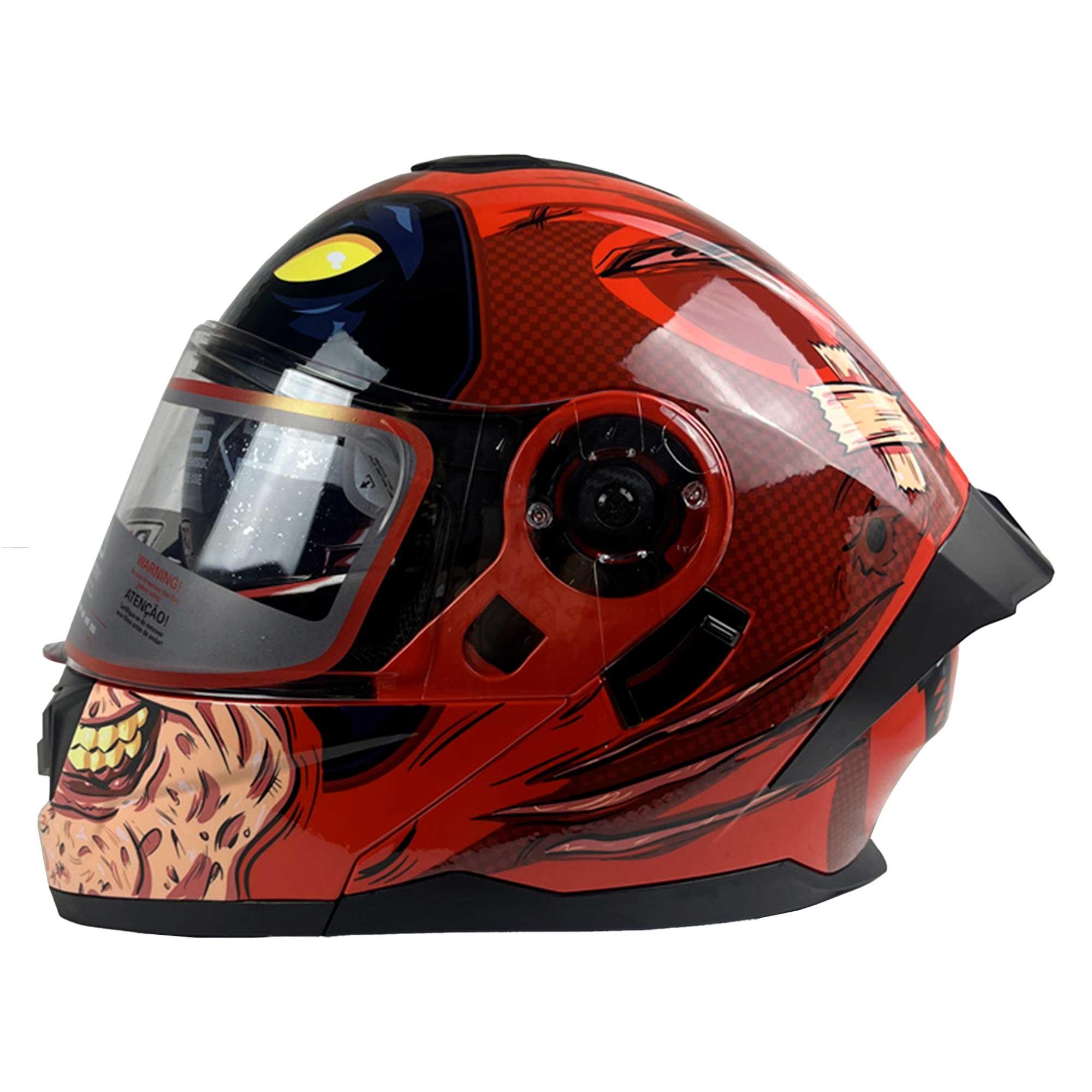 Casco Abatible R7 RACING Alfa Doble Mica Dot L Rojo