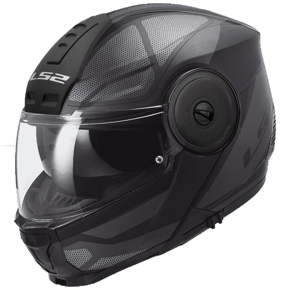 Casco Abatible LS2 Scope II Axis NGO/TITANIUM (SIN PINLOCK) FF902