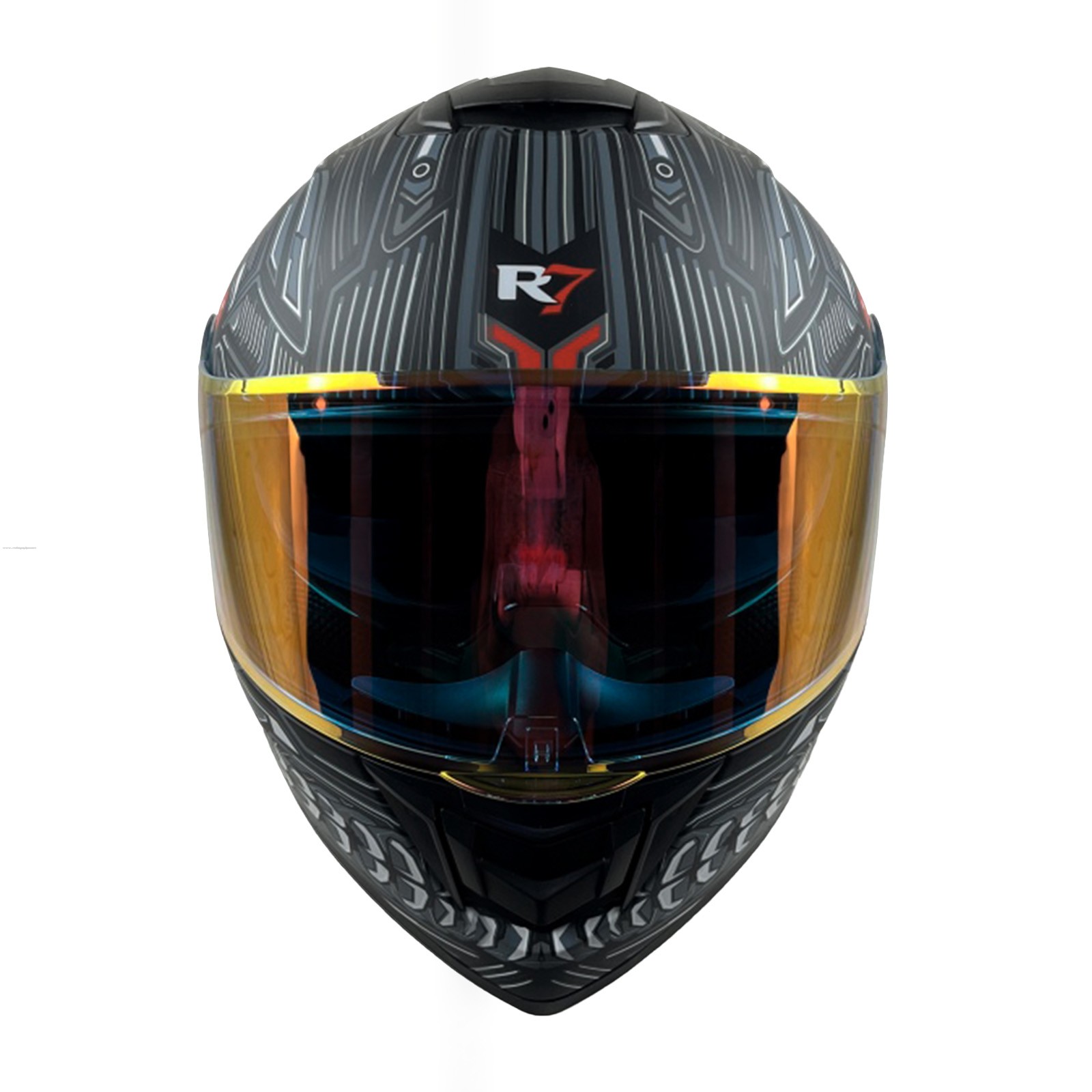 Casco Abatible R7 RACING Alfa con Led Doble Mica Dot Cyberpunk Mate (MICA Premium Night VISION)