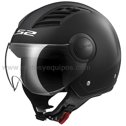 Casco Abierto LS2 Airflow Solid XXL NGO/MATE OF562