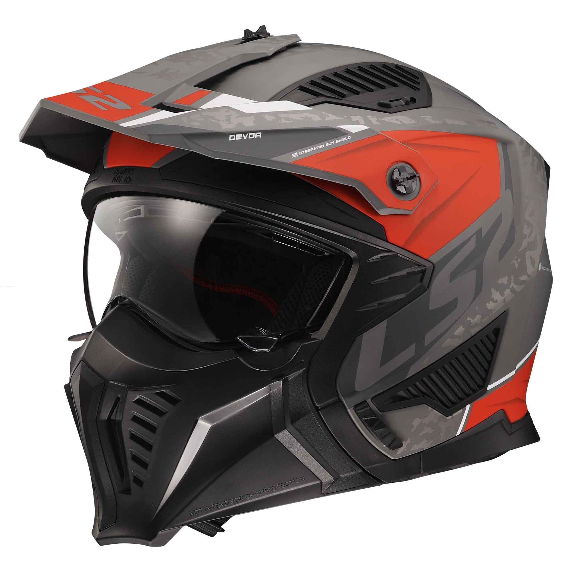 Casco Abierto LS2 Drifter Devor S PLA/TIT/ROJ OF606