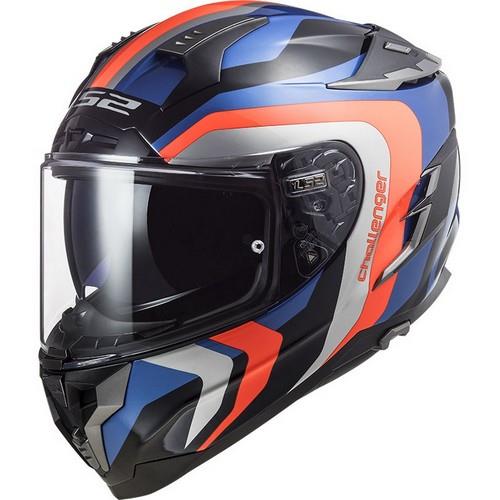 Casco Cerrado LS2 Challenger Hpfc Galactic Azl FLUO/NJA FF327