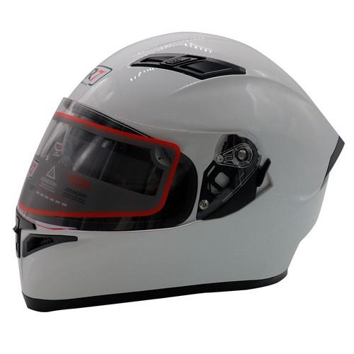 Casco Cerrado R7 RACING Painless Solid Doble Mica Dot XXL Blanco