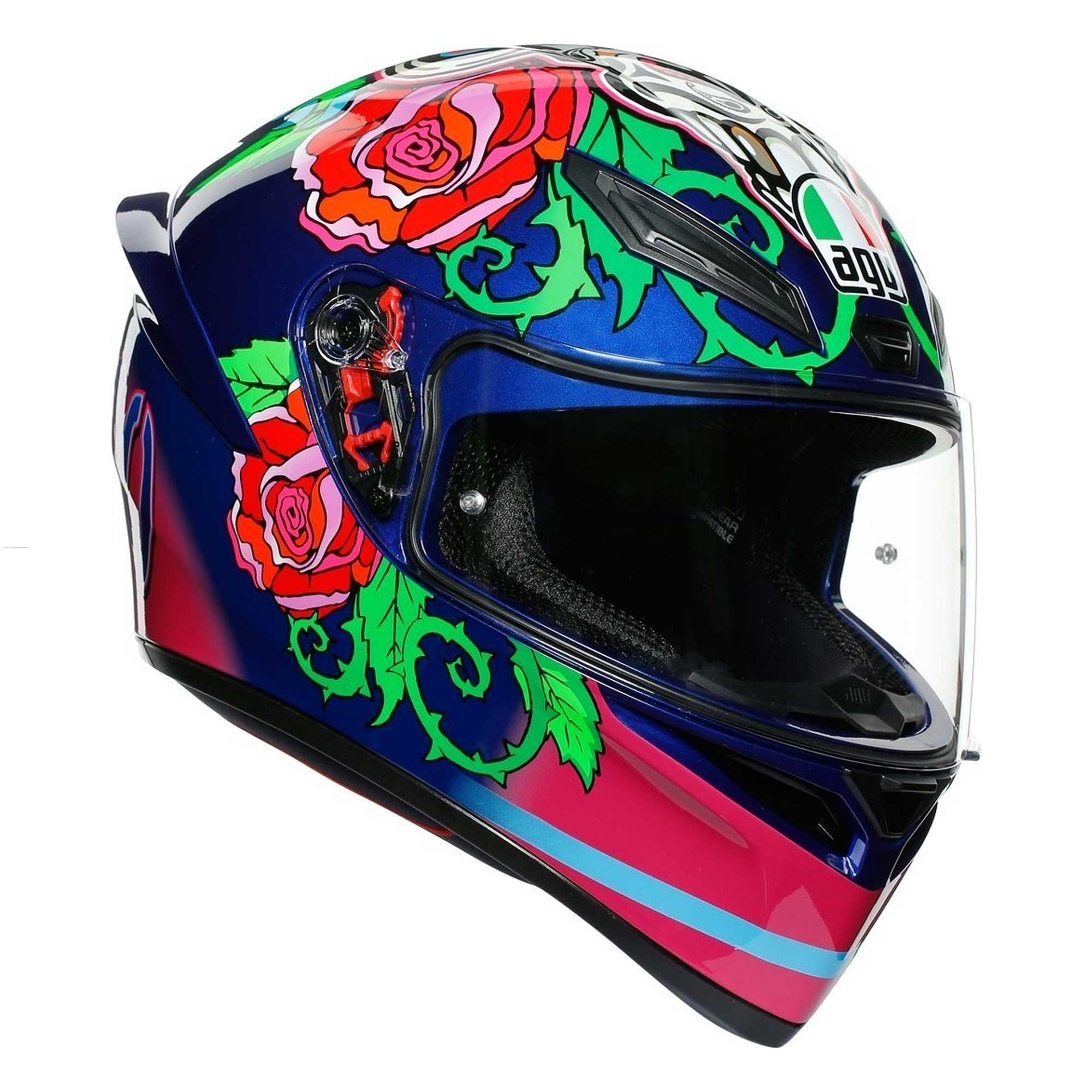 Casco Cerrado AGV K-1 E2206 Replica Salom XL AZL/ROS