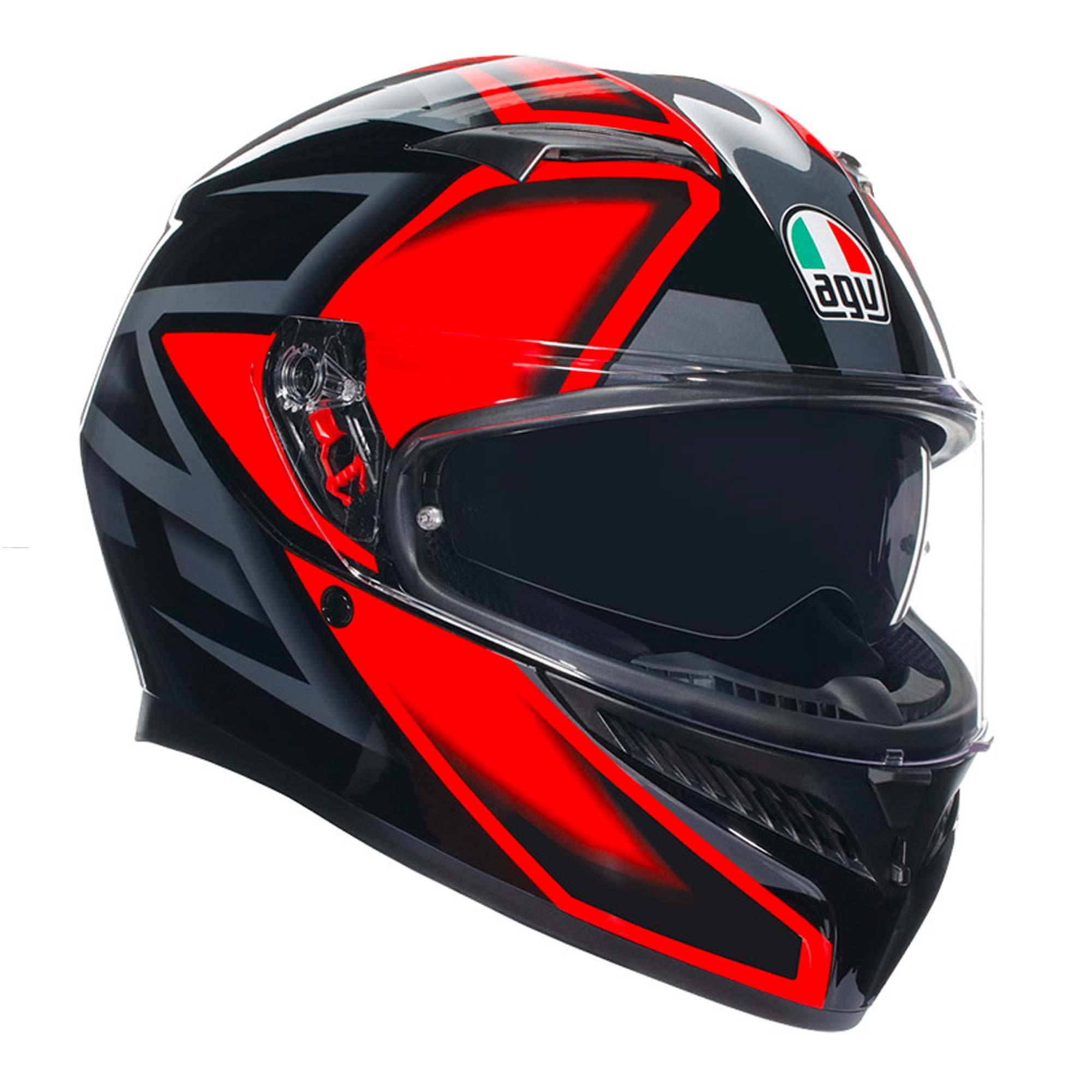 Casco Cerrado AGV K-3 E2206 Compound M/L NGO/ROJ