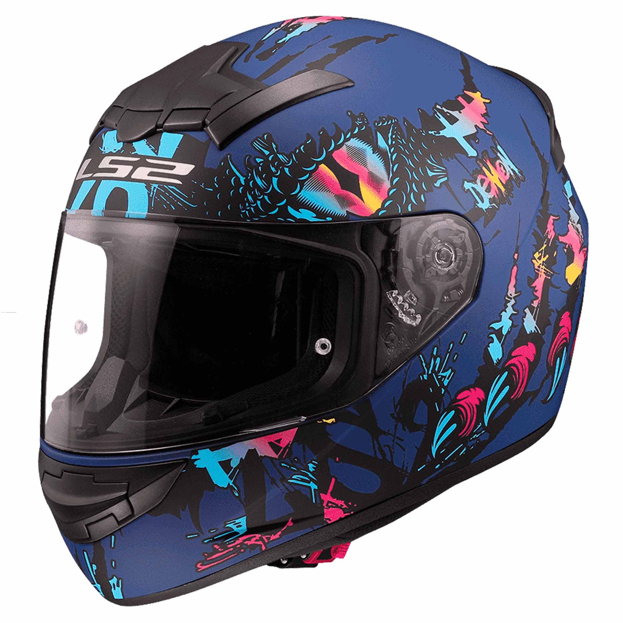 Casco Cerrado LS2 Rookie Demon S AZL/NGO/MATE FF352