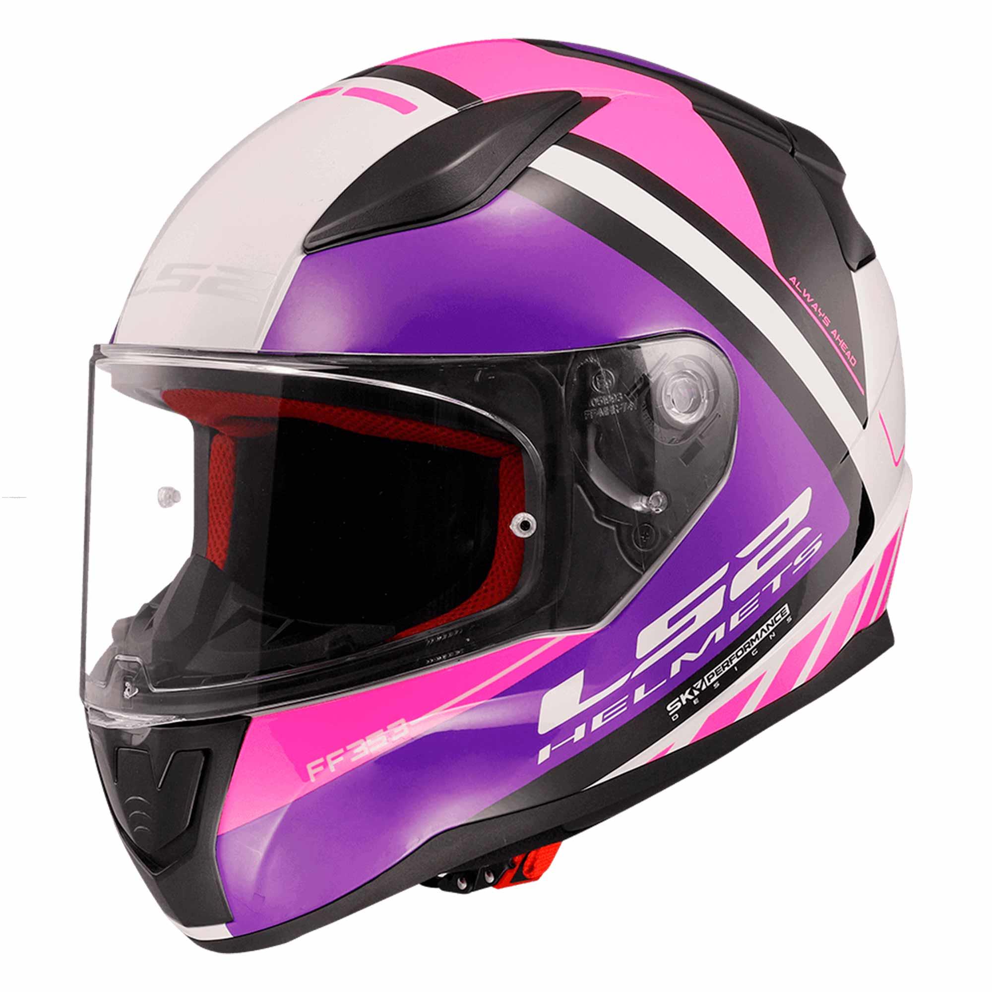 Casco Cerrado LS2 Rapid II Blink S BCO/FUCSIA FF353