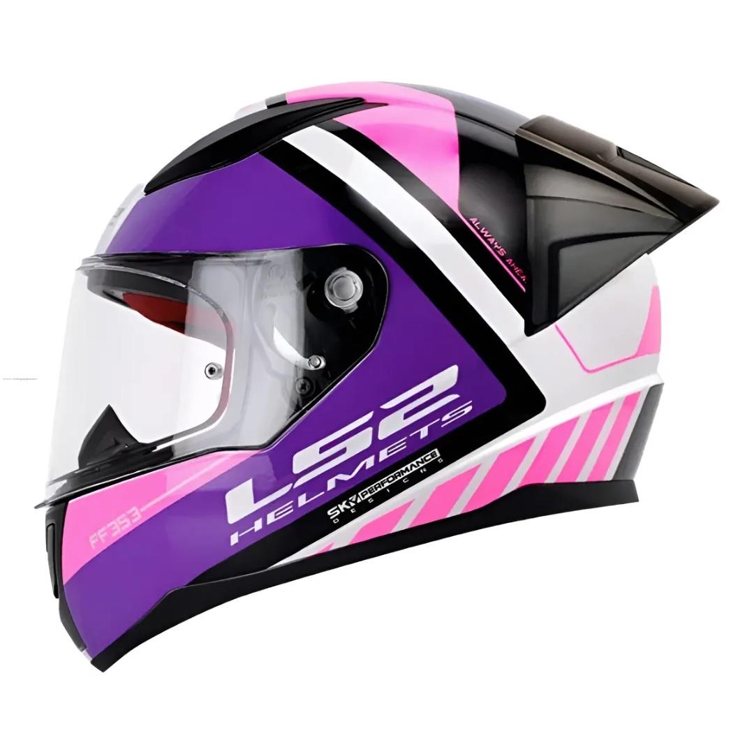 Casco Cerrado LS2 Rapid II Blink BCO/FUCSIA FF353