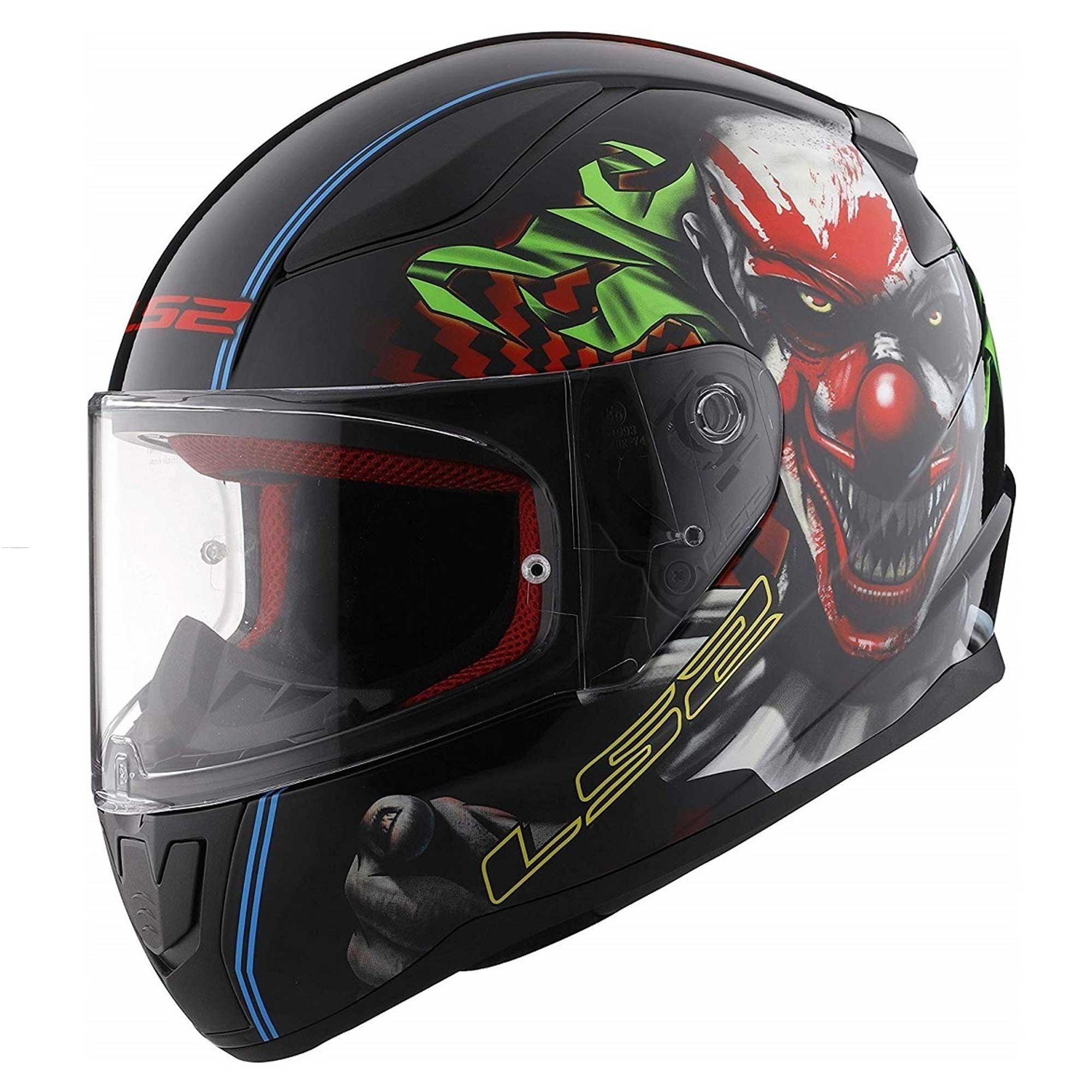 Casco Cerrado LS2 Rapid II Clown M NGO/VDE/ROJ/BCO FF353