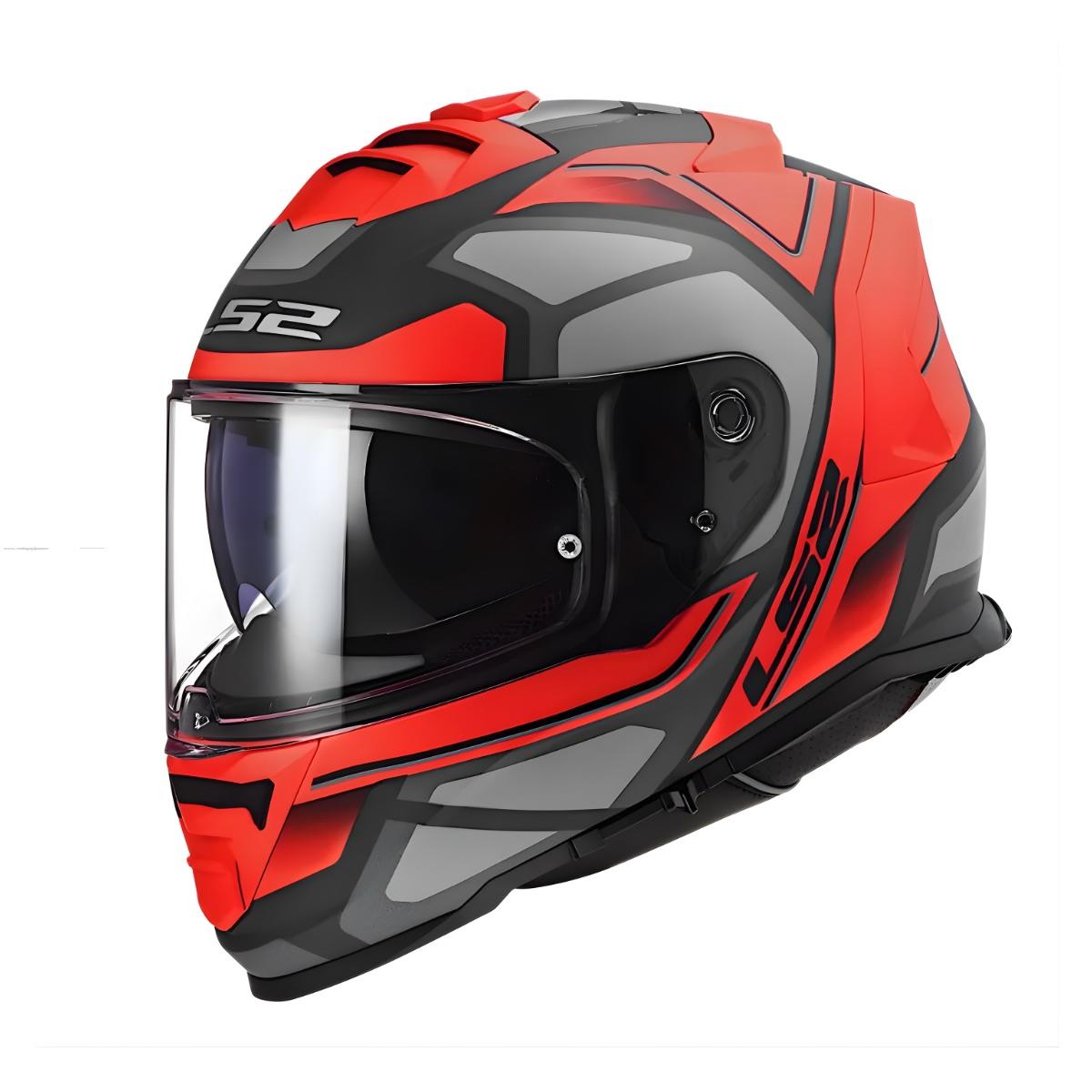 Casco Cerrado LS2 Storm II Faster Roj MATE/TITANIUM FF800
