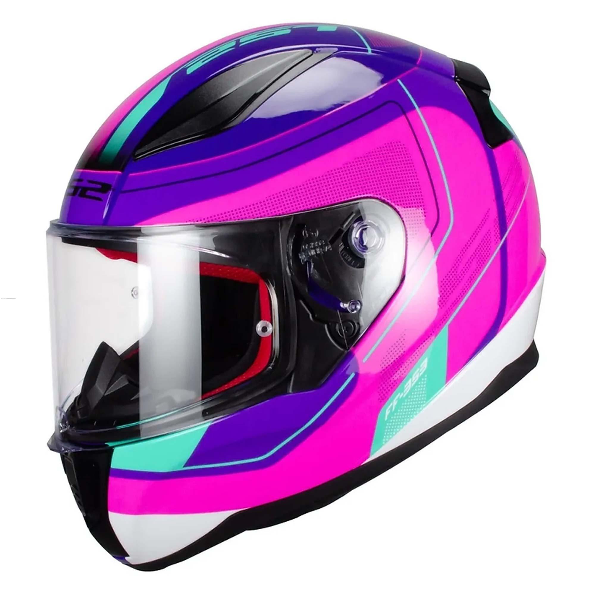 Casco Cerrado LS2 Rapid II Graphic ROS/MOR/TURQ/BCO FF353