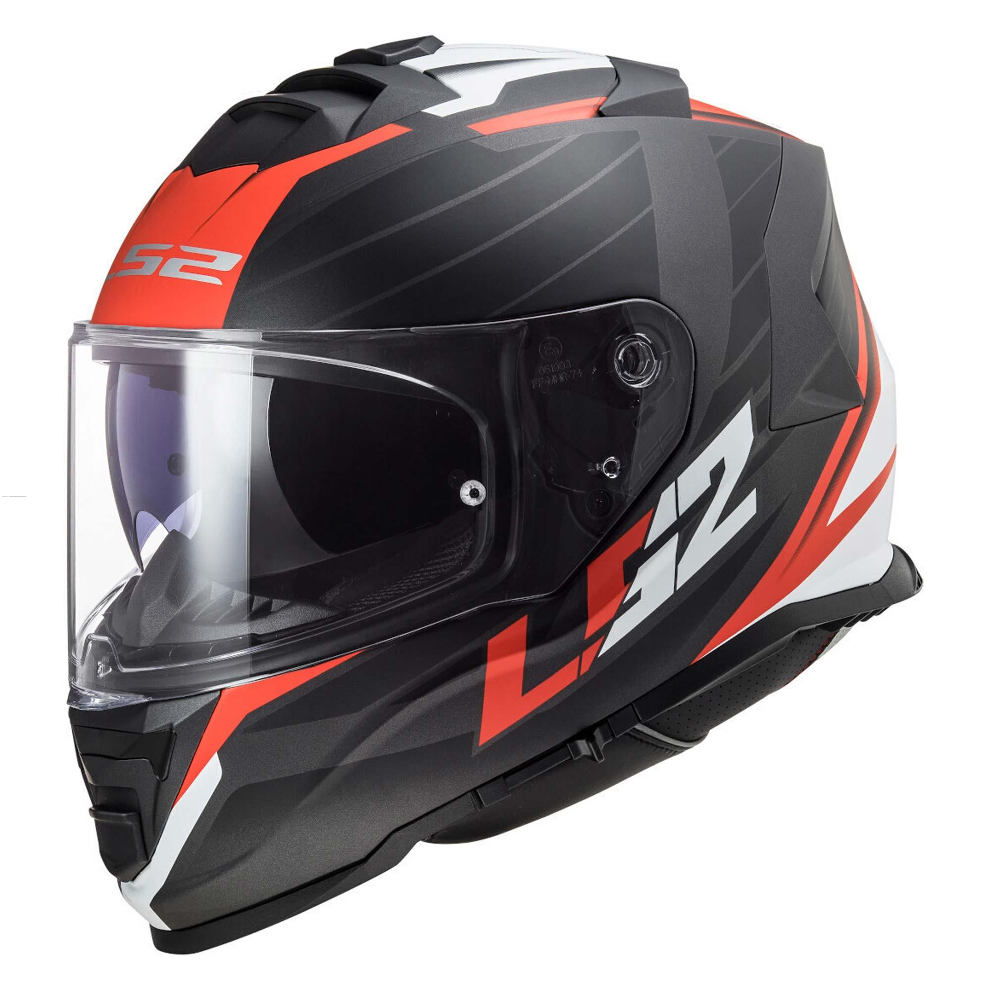 Casco Cerrado LS2 Storm II Nerve XL NGO/MATE/ROJ FF800