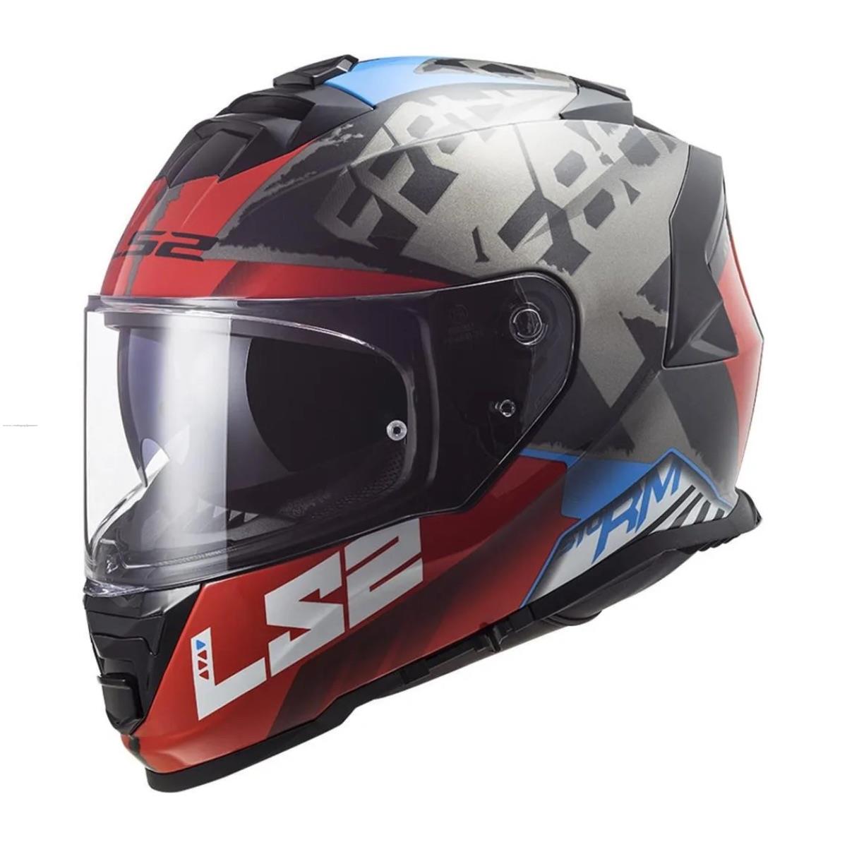 Casco Cerrado LS2 Storm II Sprinter L NGO/ROJ/TITANIUM FF800