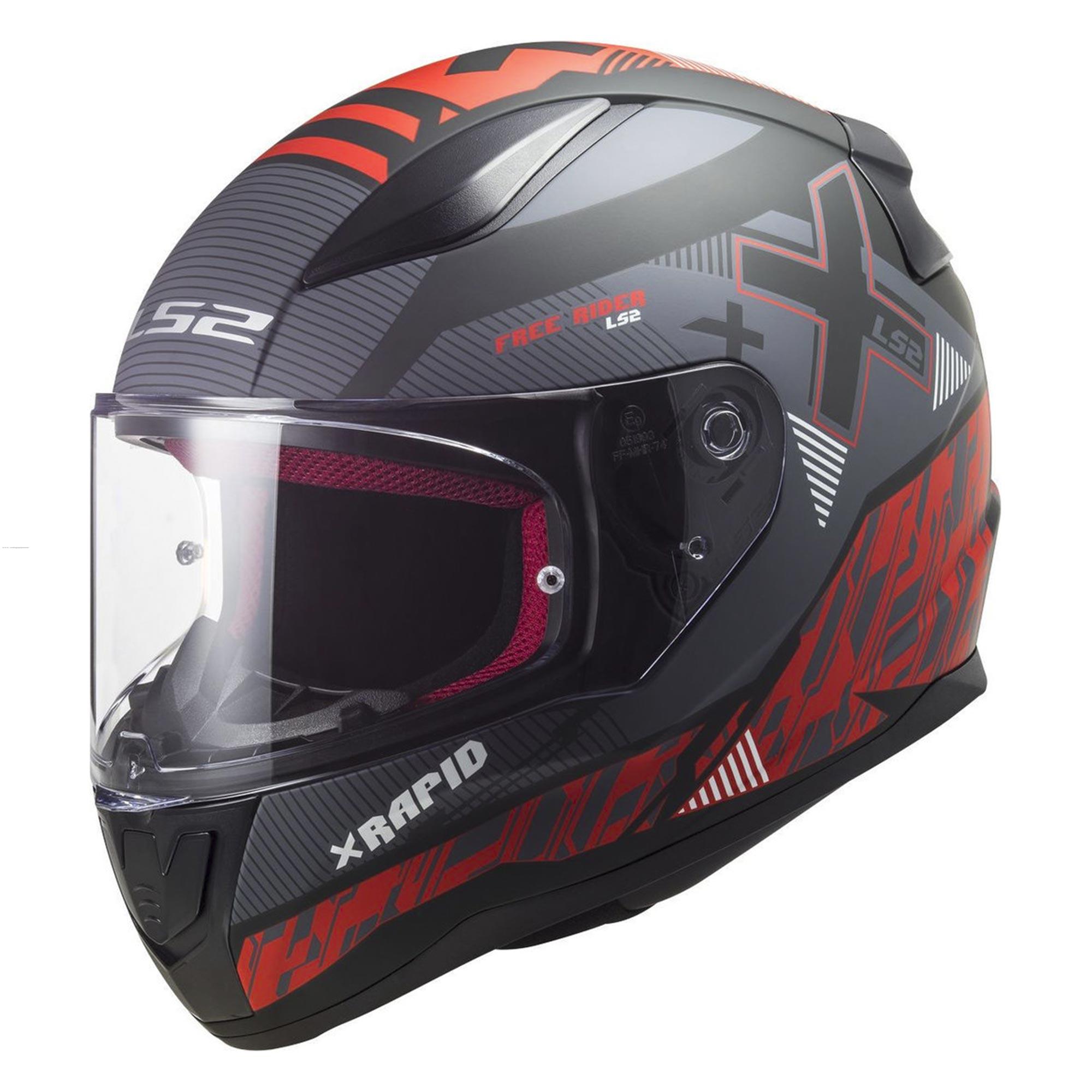 Casco Cerrado LS2 Rapid II Xtreet S NGO/ROJ FF353