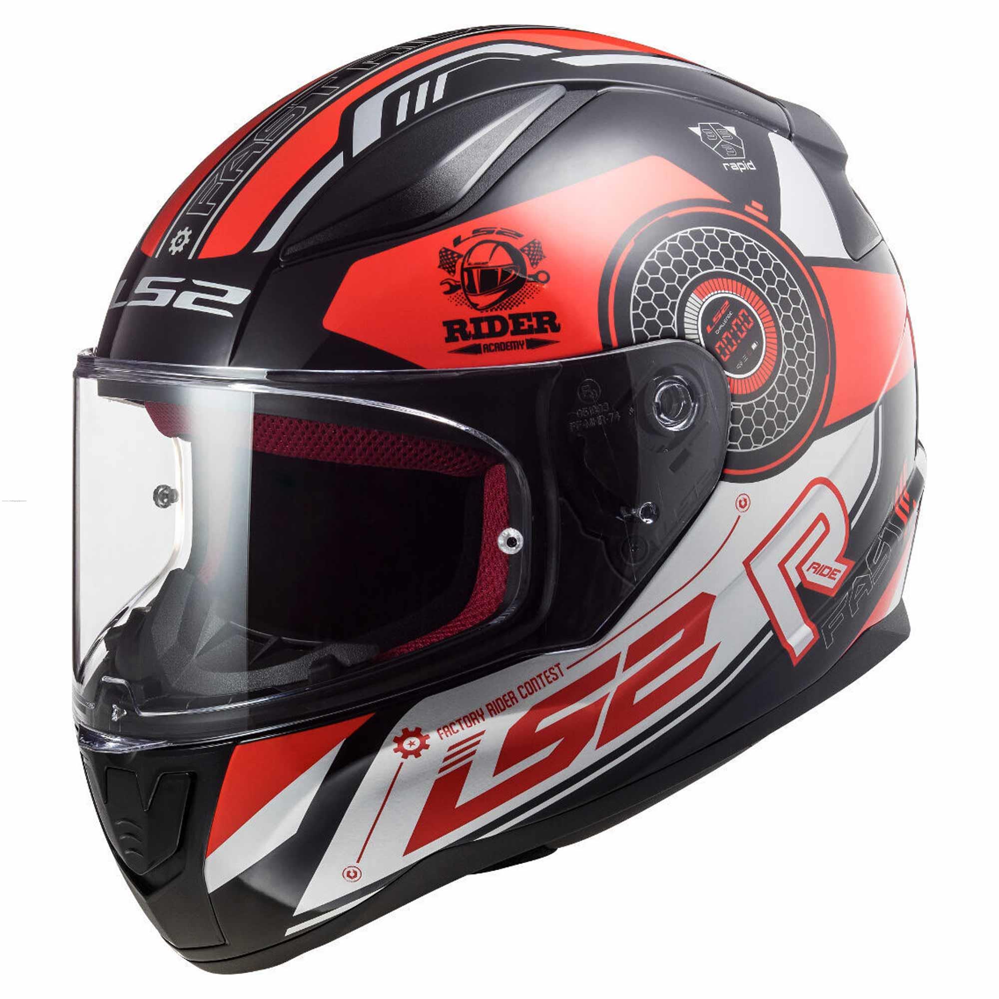 Casco Cerrado LS2 Rapid II Stratus XL NGO/ROJ/PLA FF353