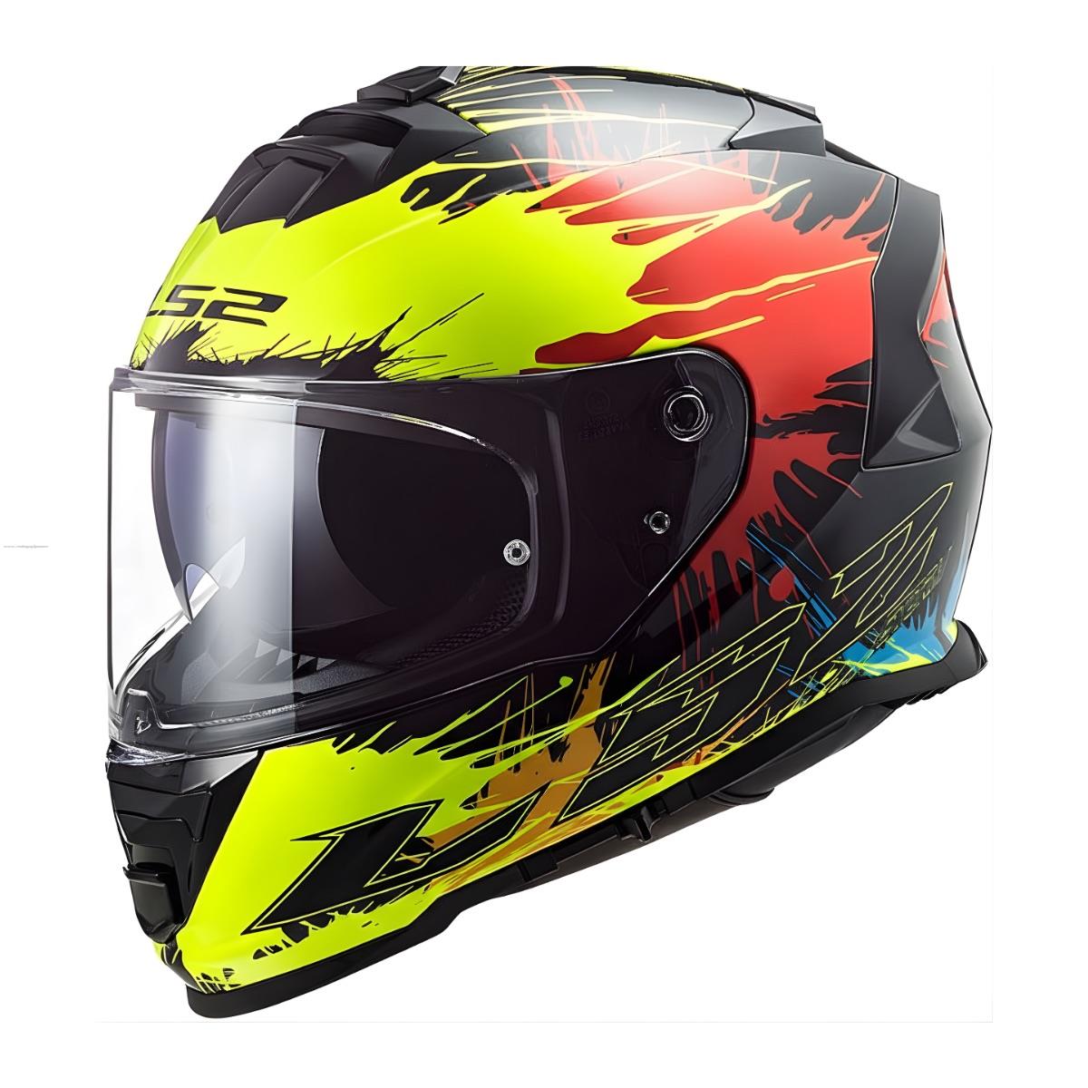 Casco Cerrado LS2 Storm II Drop NGO/AMA/ROJ FF800