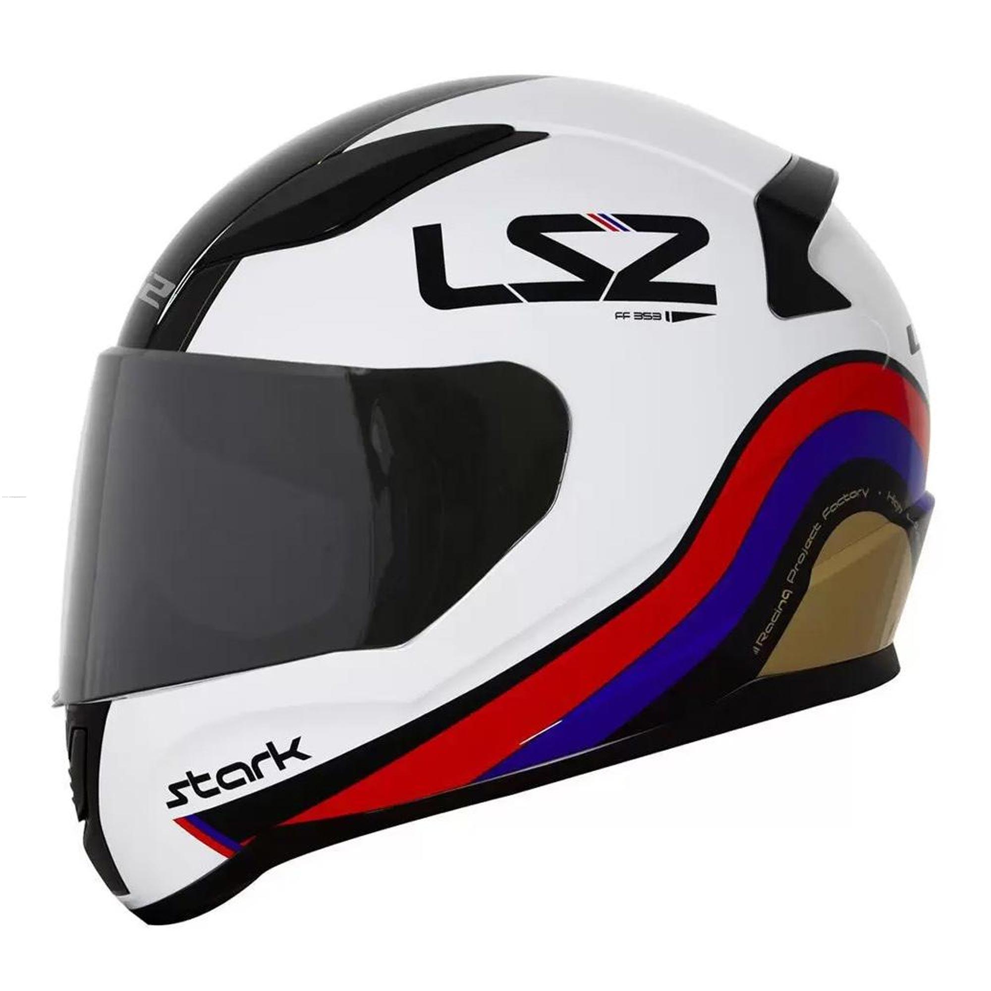Casco Cerrado LS2 Rapid II Stark XL BCO/ROJ/AZL/DOR FF353