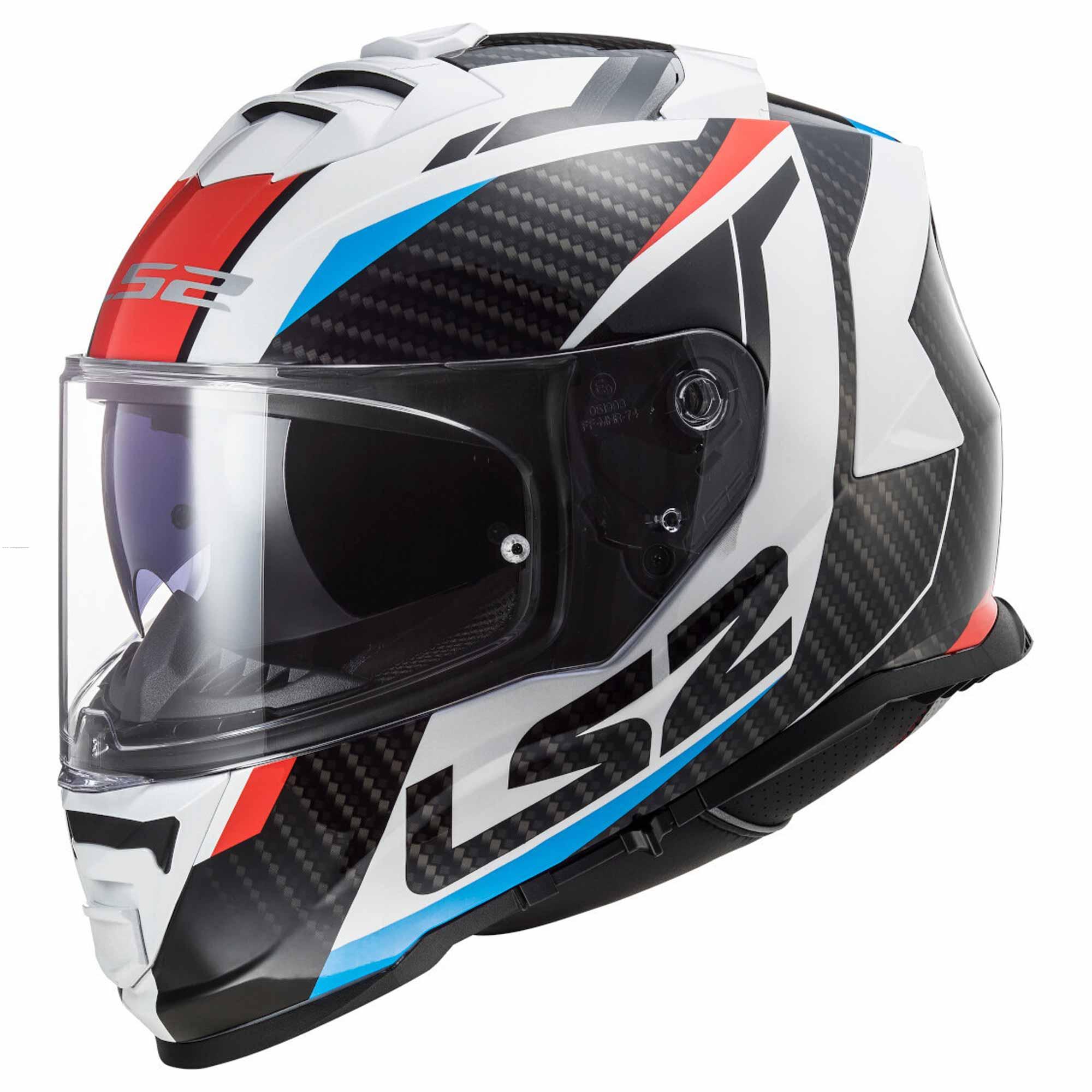 Casco Cerrado LS2 Storm II Racer XXL BCO/ROJ/NGO/AZL FF800