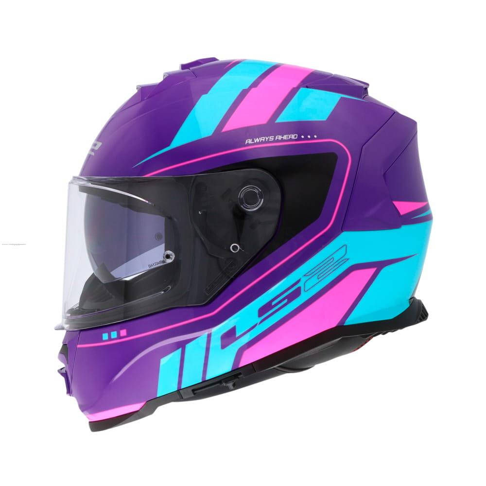 Casco Cerrado LS2 Storm II Fist M PURPURA/AZL FF800