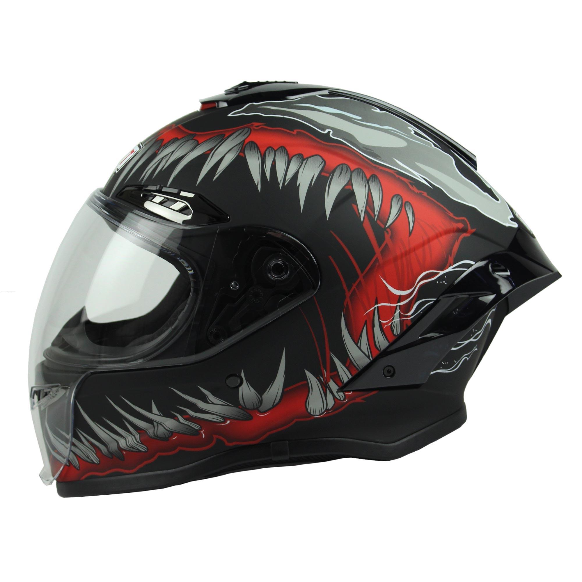 Casco Cerrado R7 RACING Arrow M Colmillos Rojo Mate