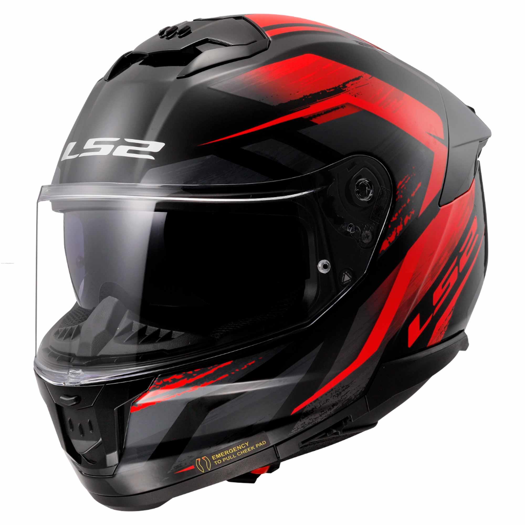 Casco Cerrado LS2 Stream II Fury S NGO/ROJ FF808