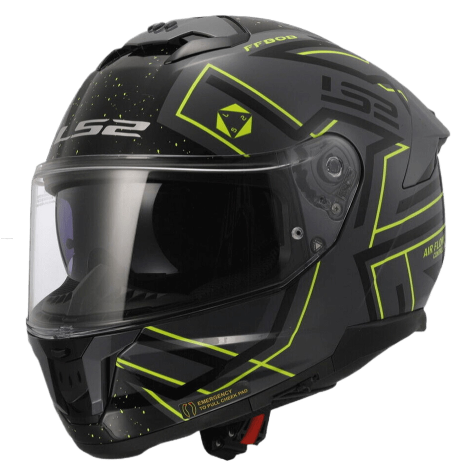 Casco Cerrado LS2 Stream II Maze S NGO/VDE FF808