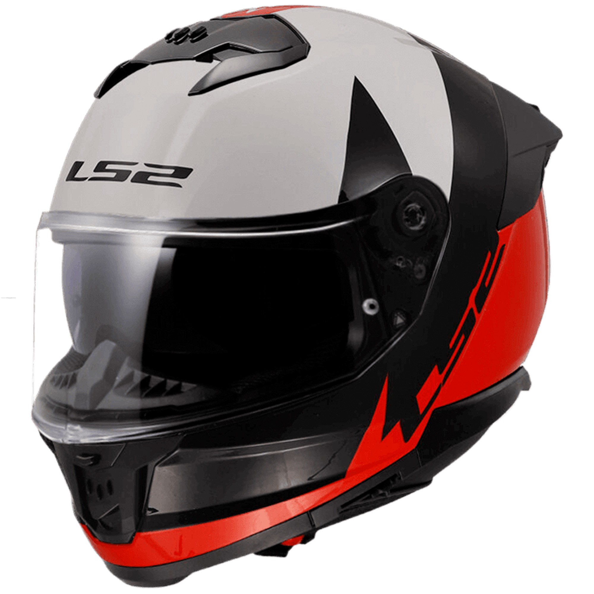 Casco Cerrado LS2 Stream II Thunderbiz S NGO/ROJ FF808