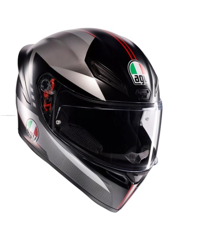 Casco Cerrado AGV K-1 E2206 Lap Matt L NGO/GRS/ROJ