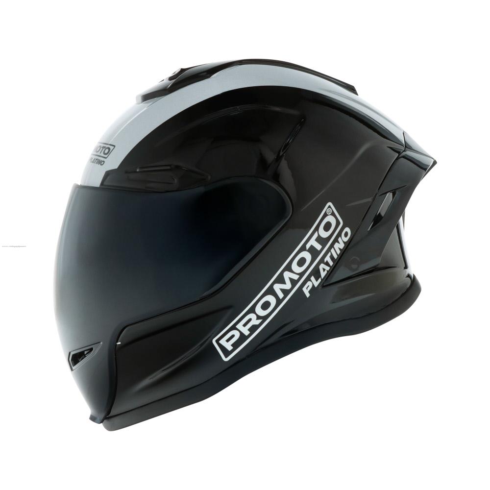Casco Cerrado R7 RACING MINI-109 Promoto Platino (ADORNO ESCRITORIO)