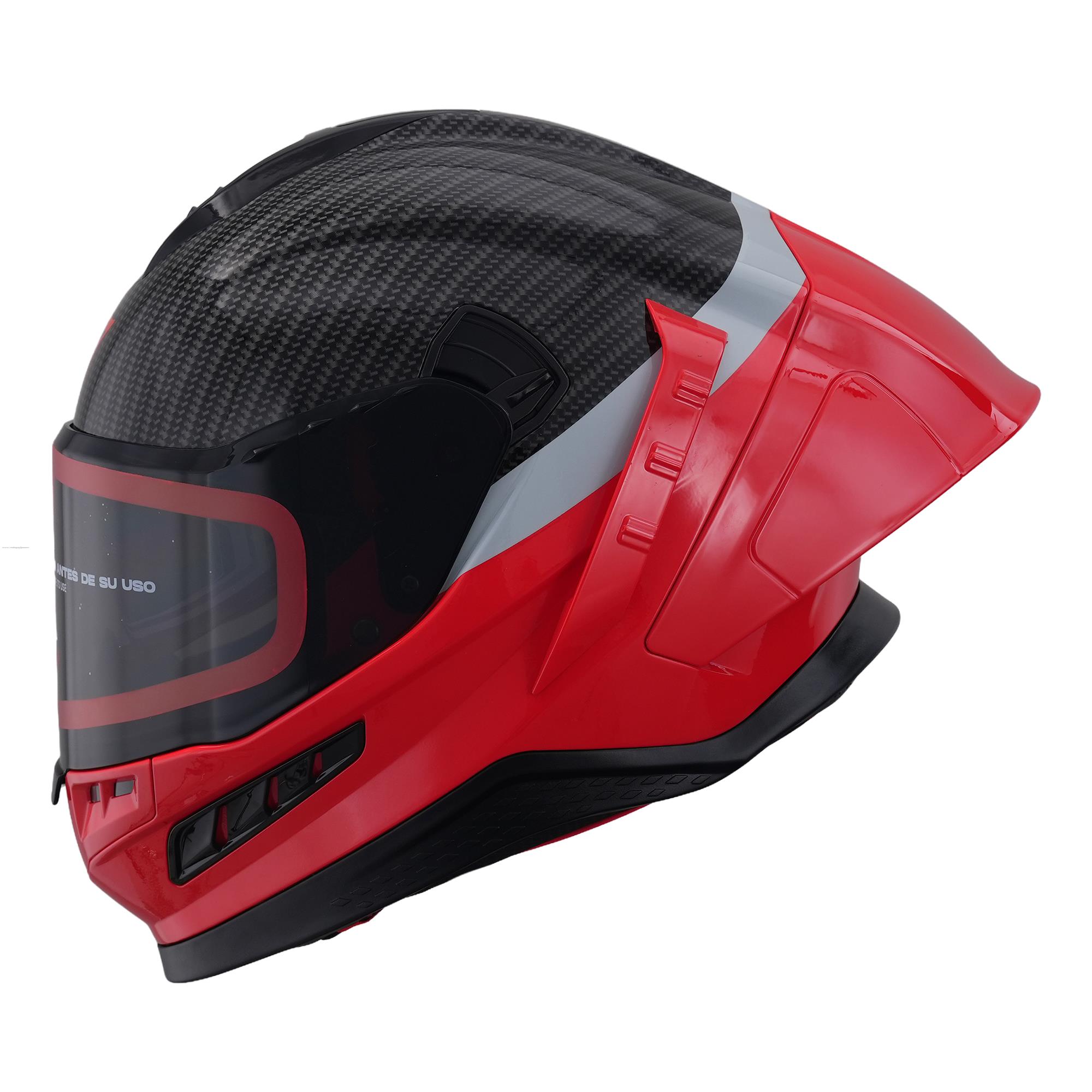 Casco Cerrado R7 RACING Stryker Doble Mica Dot L NGO/ROJ