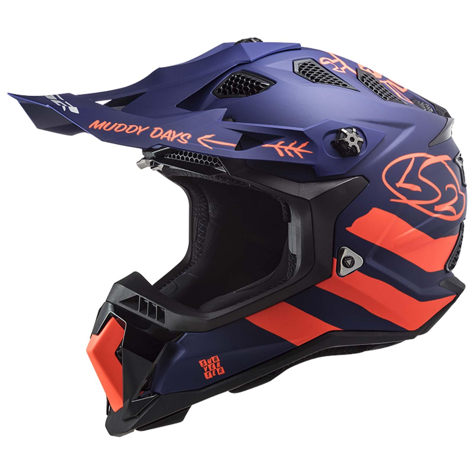 Casco Cross LS2 Subverter Evo Cargo AZL/MATE/NJA Fluo MX700