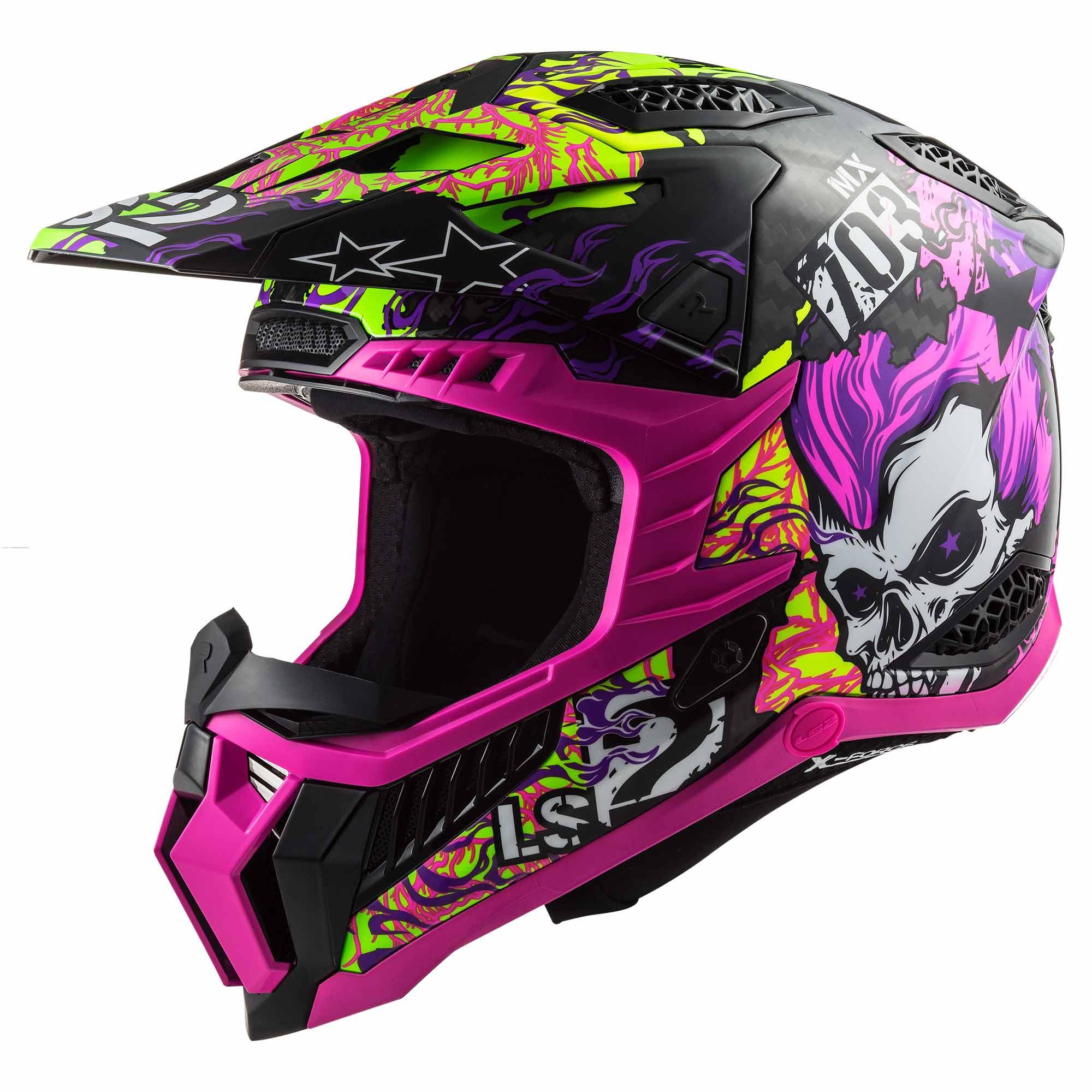 Casco Cross LS2 X-FORCE Fireskull S Violeta MX703