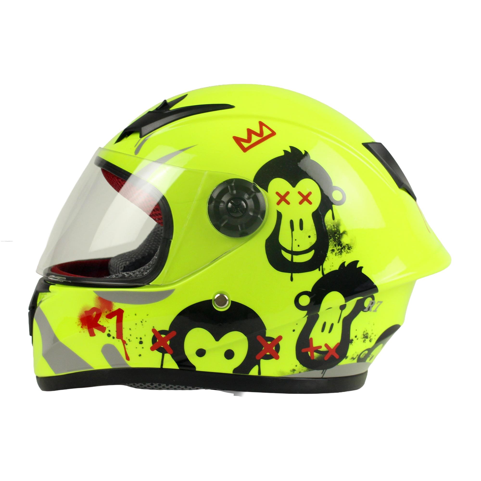 Casco Junior R7 RACING R7-506 Dot L Amarillo Monos Cerrado