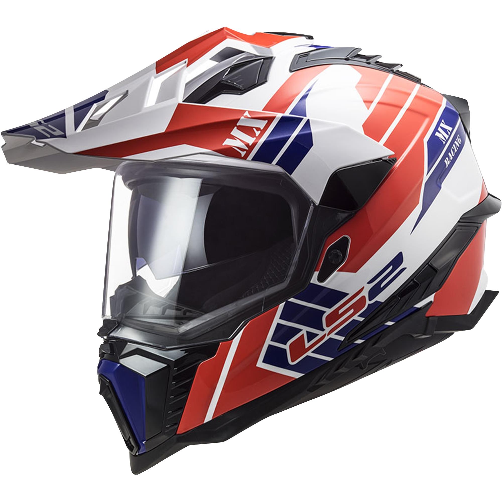 Casco Cross City LS2 Explorer Hpfc Atlantis BCO/ROJ/AZL MX701