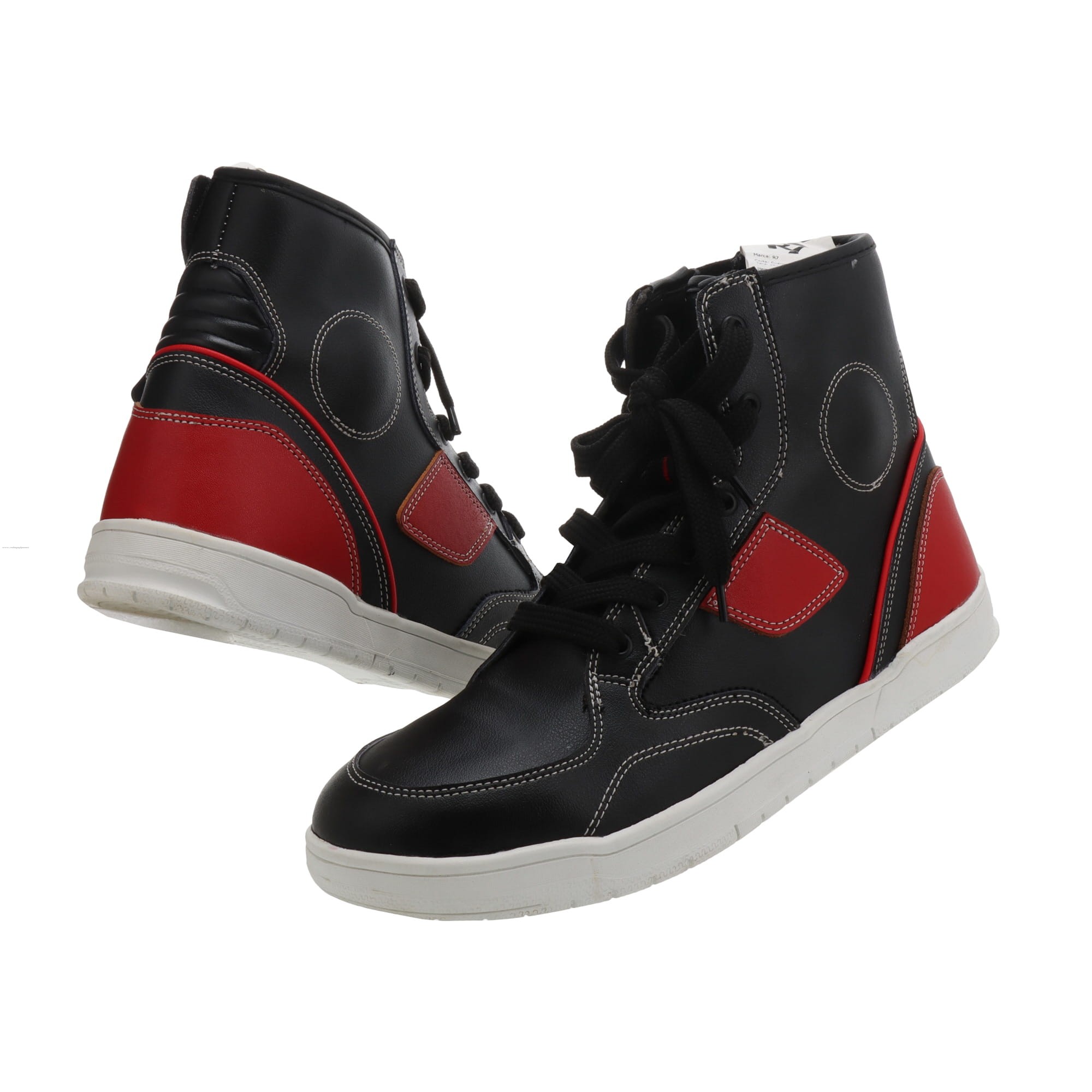 Botas R7 RACING R7-6056 #44 NGO/ROJ Piel