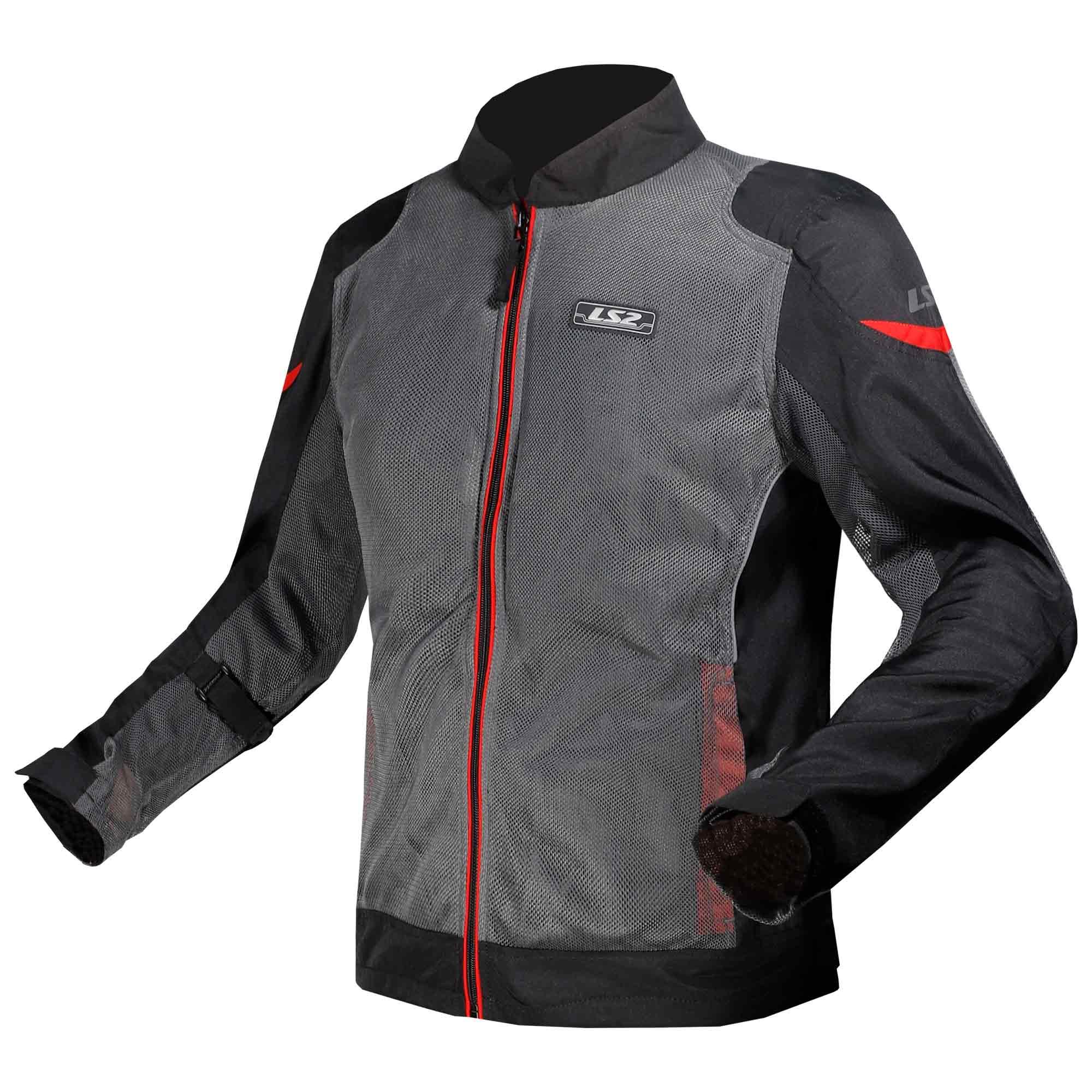 Chamarra Deportiva LS2 Airy Evo S GRS/NGO/ROJ Textil