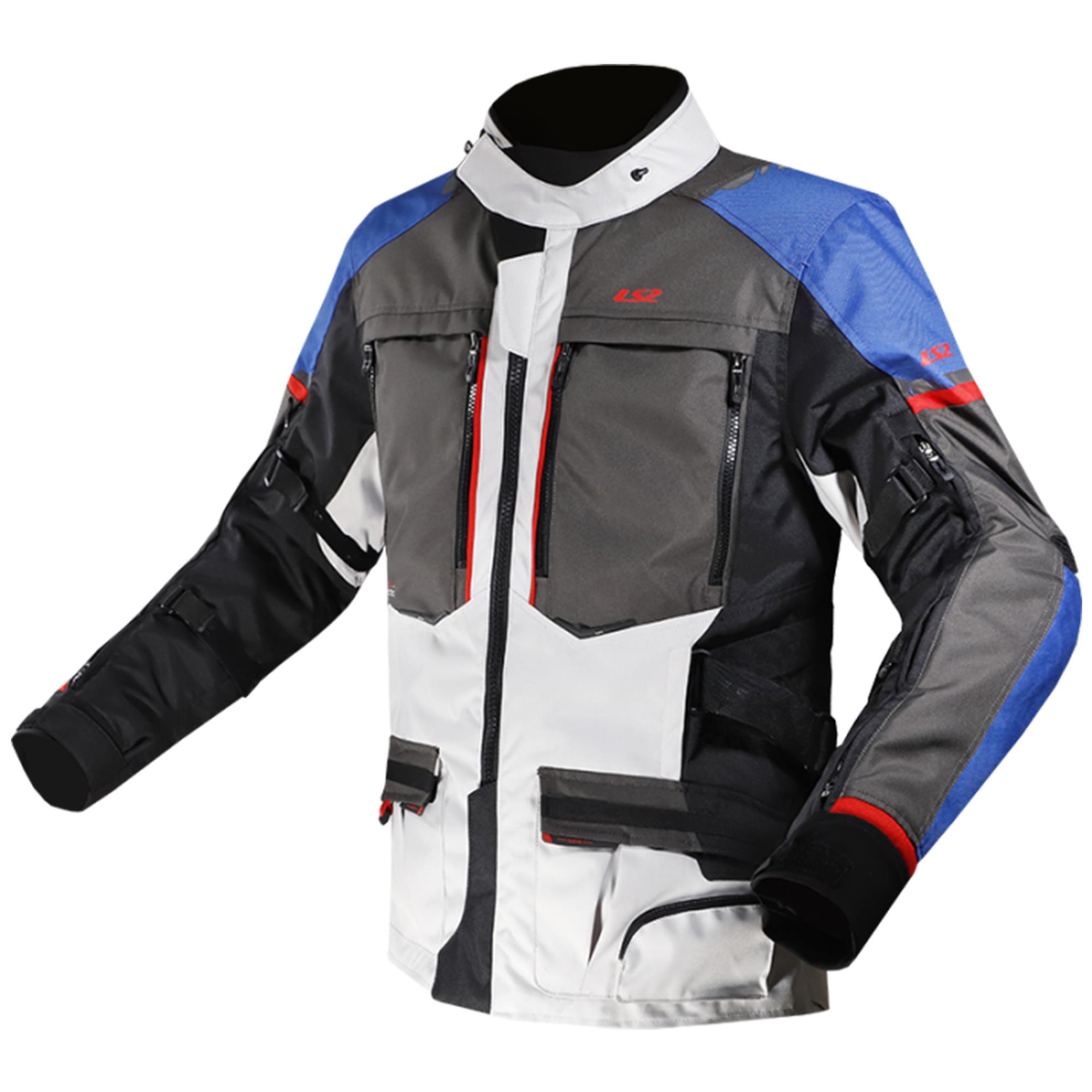 Chamarra Deportiva LS2 Norway S AZL/NGO/GRS/ROJ Textil